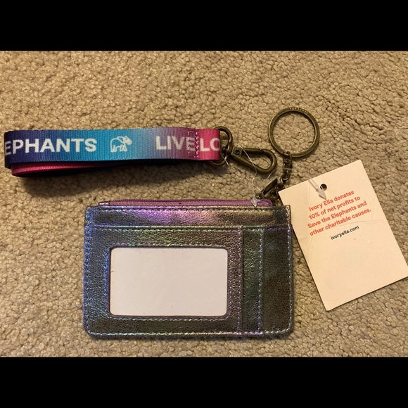 ivory ella Accessories Ivory Ella Ombr Metallic Lanyard Wid Holder